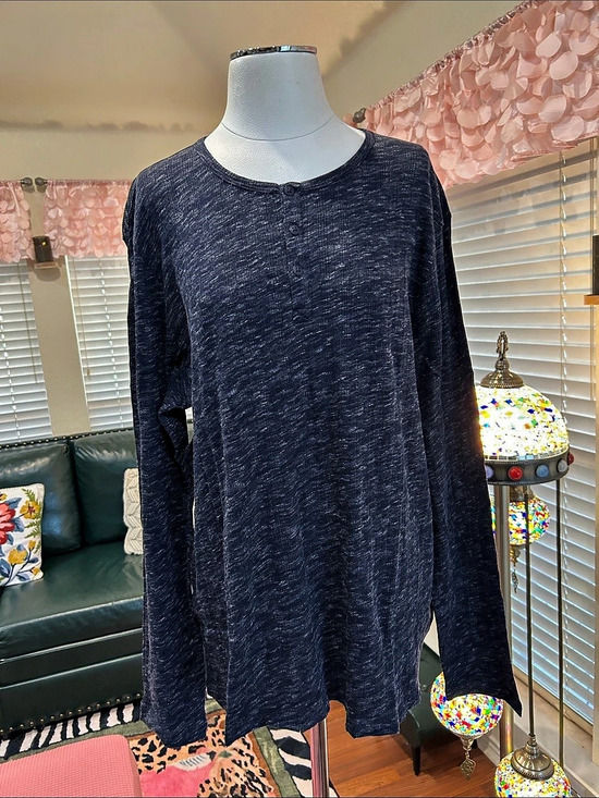 ATM Anthony Thomas Melillo Tops - ATM Anthony Thomas Melillo Men’s Long Sleeve Henley in Blue NWT